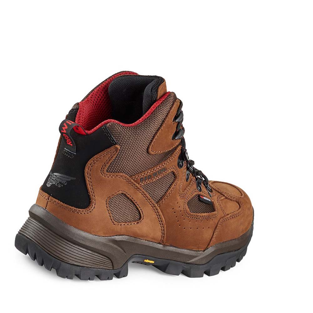 Red Wing TruHiker 6-inch Waterproof Safety Toe Men's Hiking Boots Brown | ZA 256JPQ